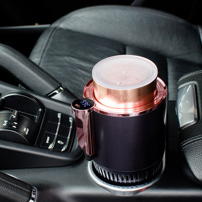 US Local 2 In1 Car Heating Cooling Cup 12V Smart Car Cup Holder Digital Temperature Display Drink Cup Warmer Cooler Mini Car Refrigerator