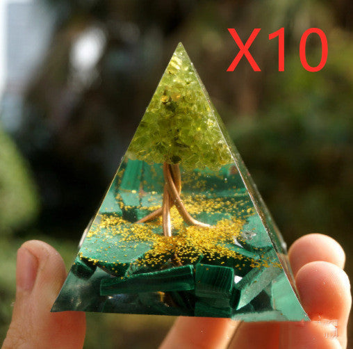 USA Local Pyramid Decoration Natural Crystal Gravel Energy Tower