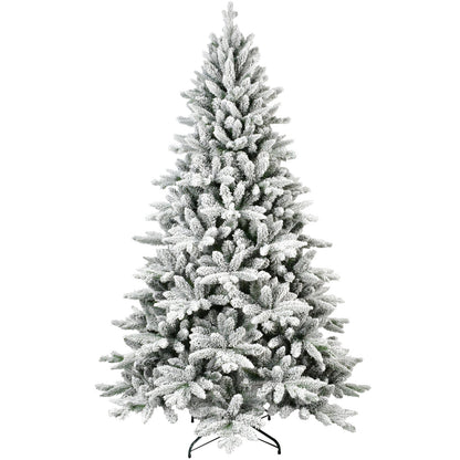 US Local 7 ft PVC And PE Flocked Hinged Tree, Eco-friendly And Fire-resistant Artificial Christmas Tree, New Material Traditional Christmas Tree Suitable For Holidays, Parties, Offices, And Home Living