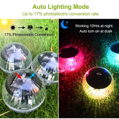 Solar LED Floating Lights IP65 Waterproof Garden Pool 7 Color