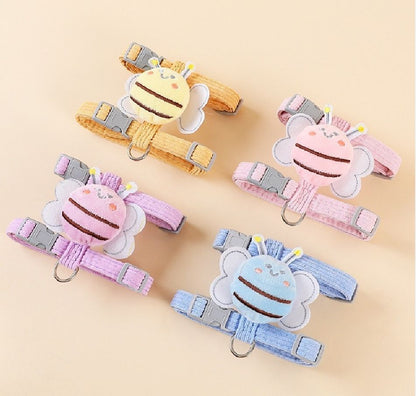 US Local Small Cat Harness Wing Shaped Decorative Walking Vest Traction Rope Set