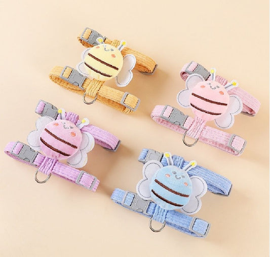 US Local Small Cat Harness Wing Shaped Decorative Walking Vest Traction Rope Set