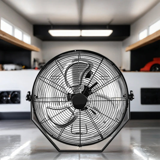 US Local 18 In  Black Industrial Wall Mount Fan 3-Speed Indoor OutdoorCommercial Ventilation Metal High Velocity Fan