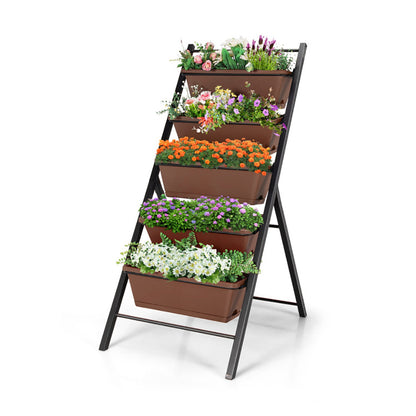 US Local 5-tier Vertical Garden Planter Box Elevated Raised Bed With 5 Container