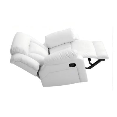 US Local Elegant White Recliner With Padded Arms