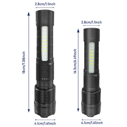US Local Rechargeable LED Flashlight Tactical Torch Police Super Bright Work Light Camping Lamp 3 Lighting Modes  USB Charging