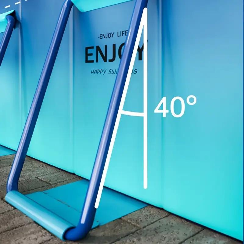 US Local 2.6-meter Glacier Blue Swimming Pool - No Inflation Required, Leak-proof, Soothing Glacier Blue Aesthetics, Stylish And Elegant Design - A Must-Have For Family Water Games And Cool Summer Recreation I