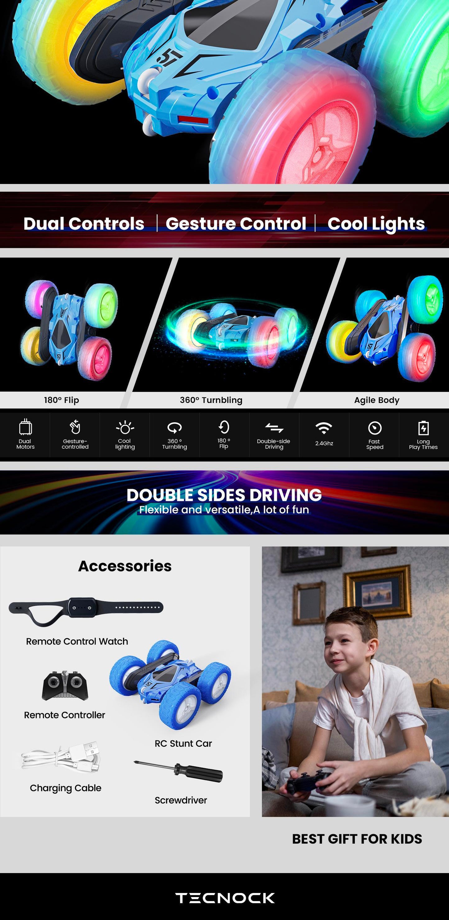 US Local Lightweight Stunt Remote Control Car,Only Supports Self-pickup