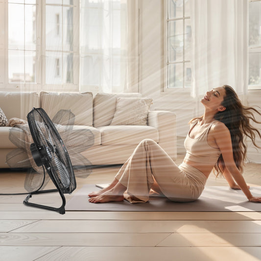 US Local 18 Inch Floor Fan 3 Speeds 360 Adjustable Tilt High-Velocity Industrial Fan