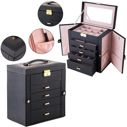 US Local Double Opening 5-layer Jewelry Storage Box