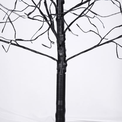 US Local 3 Pack Halloween Spooky Tree With Purple Lights, 4FT 5FT And 6FT, Lighted Black Tree For Halloween Decoration