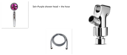 US Local Shower Head Water Saving Flow 360 Degrees Rotating With Small Fan ABS Rain High Pressure Spray Nozzle Bathroom Accessories