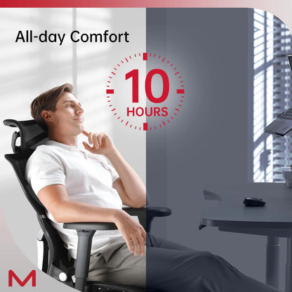 US Local Ergonomic Office Chair With Footrest Home Office Chair With Soft Rubber Lumbar Support Tilt Mesh Computer Chair