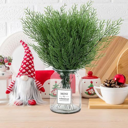 US Local NOVWANG 60 Pcs Artificial Pine Branches, Artificial Cedar Stems And Artificial Snow Pine Branches For Christmas Decoration Christmas Picks For DIY Garland Craft Family Kitchen Holiday Decoration