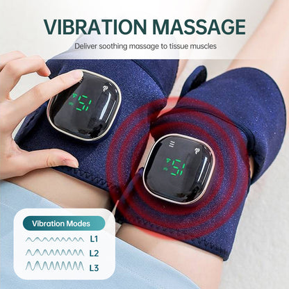 US Local YM-K16 Smart Knee Massager With Heat Therapy - 3 Vibration Modes & Portable Design For Pain Relief   Single Item