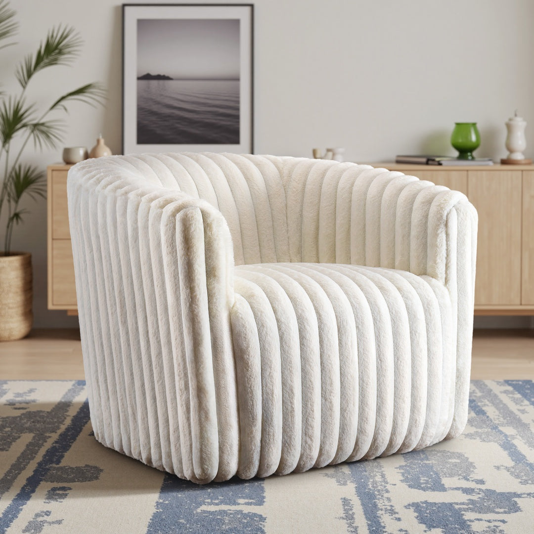 US Local Single Sofa, A Soft Touch Casual Sofa That Can Rotate 360 Degrees