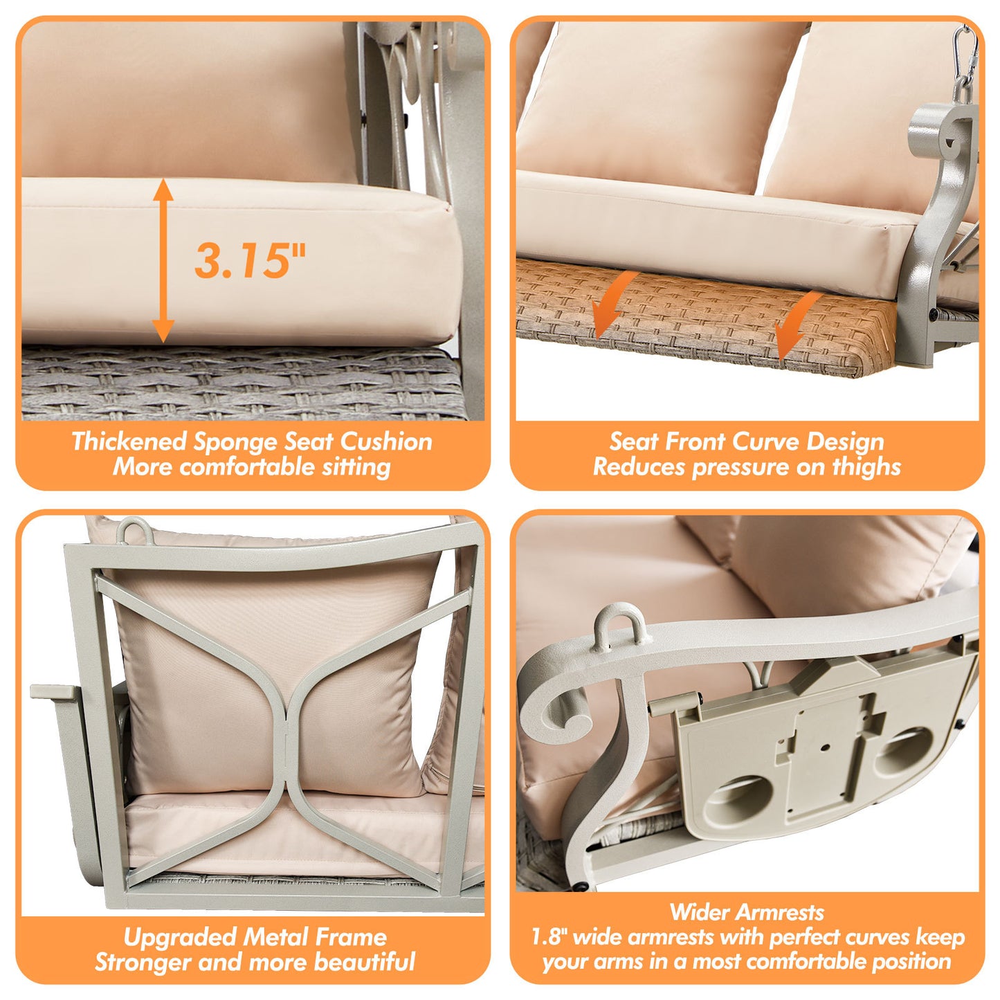 US Local Porch Swing Basket