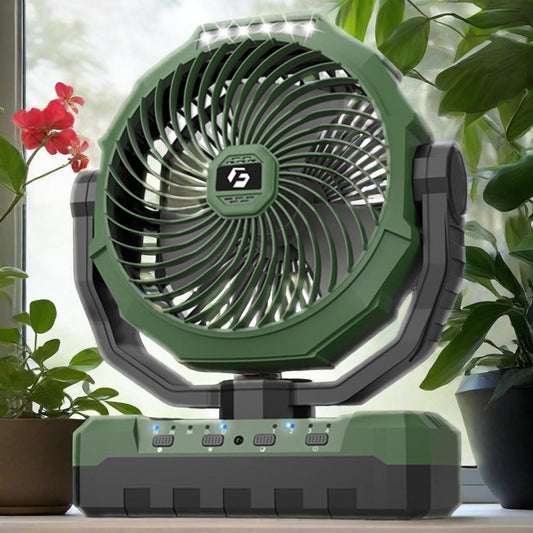 US Local 24000mAh Camping Fan Rechargeable Battery Operated Fan 4 Speed USB Fan