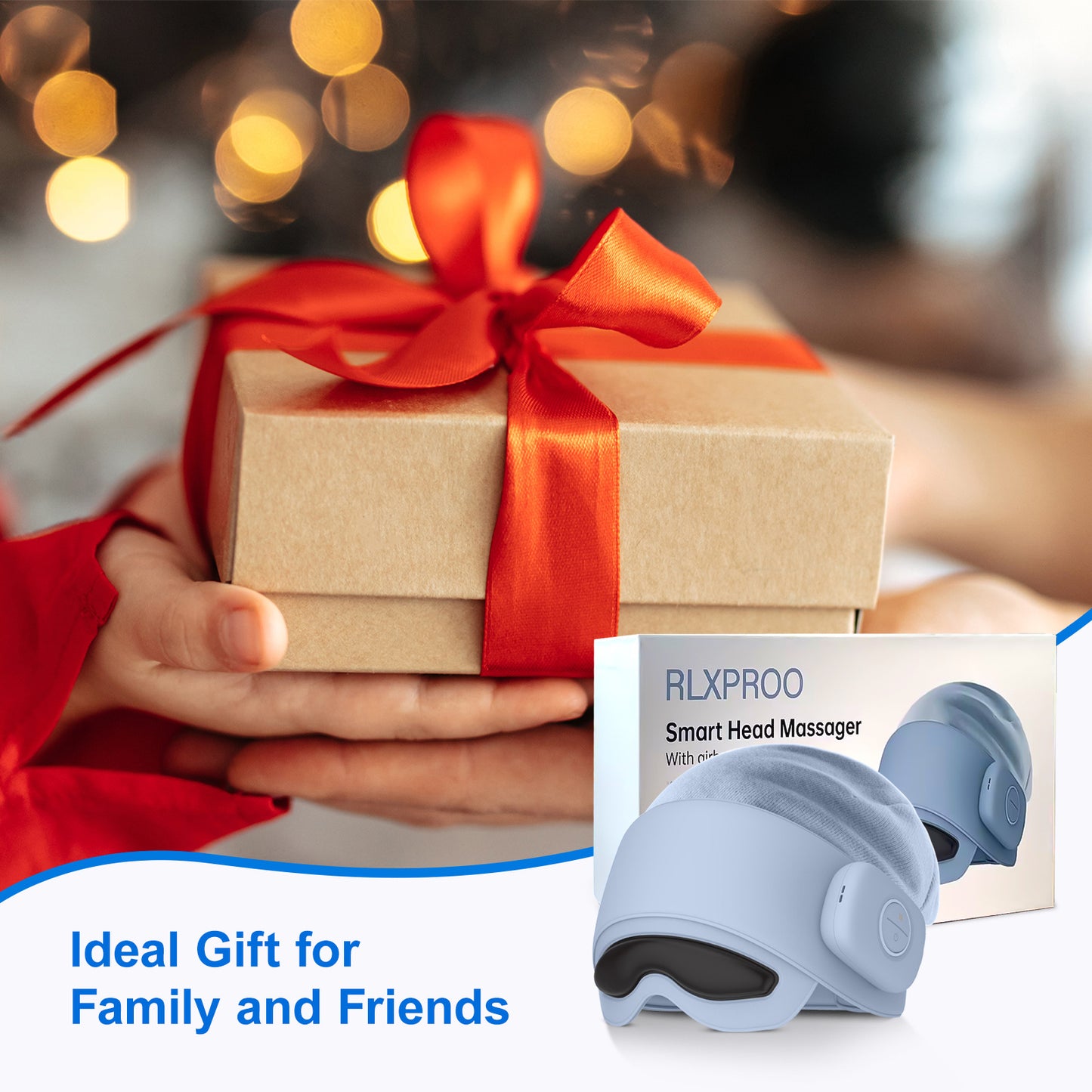 US Local Smart Head Massager With Eye Relief & Heating Function