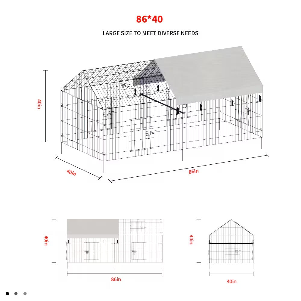 US Local Pointed Wire Chicken Coop For Poultry Breeding