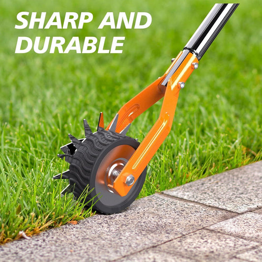 UK Local Wheel Rotary Edger, Sidewalk Manual Lawn Edger, Stainless Steel Handle, Adjustable Height -66.7Inch