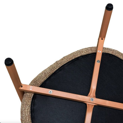 US Local Modern 2 Piece Accent Chair Set With Coffee Table  Apricot Brown PP  Steel Frame Sofa Set, Soft Cushioned Seating For Living Room, Lounge, Balcony