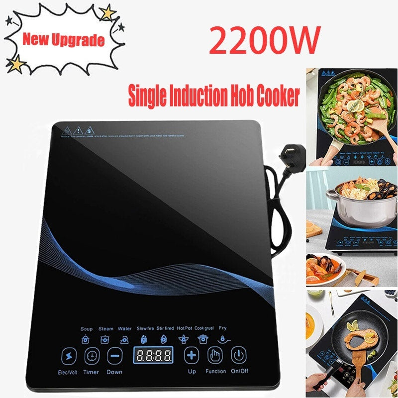 UK Local Compact Induction Cooker With High Power Output Timer  Safety Lock Included