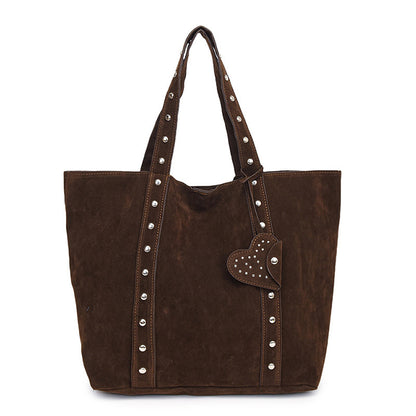 Special-interest Design Rivet Hand-carrying Tote Bag Fashion Commuter Shoulder Underarm Bag