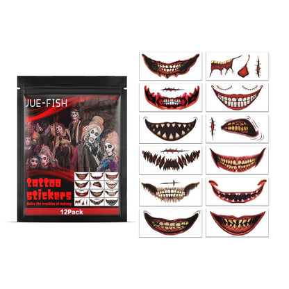 US Local Halloween Horror Party Party Makeup Decoration Mouth Tattoo Stickers
