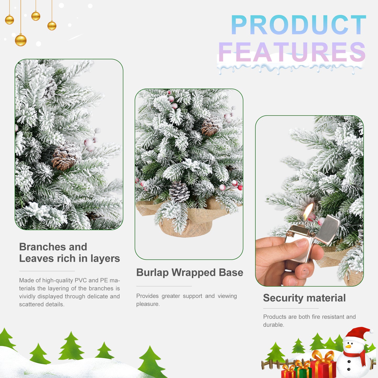 US Local 3ft  PE, PVC Christmas Decoration, Christmas Tree