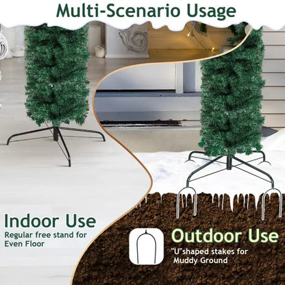 US Local Christmas Artificial Tree Archway Decoration, Realistic PVC Holiday Tree Arch Frame For Outdoor Indoor Room Festival Party Wedding Garden, Roof Top