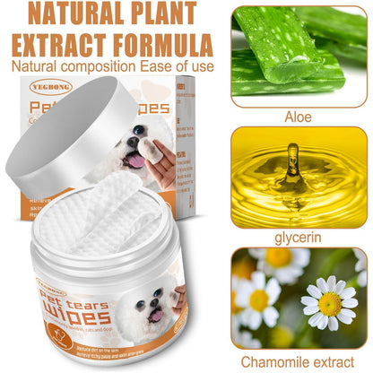 US Local Yegebang Pet Wipes For Cleaning Dogs And Cats Tear Stains Eye Cleaning Wipes Eye Dirt Cotton Pads