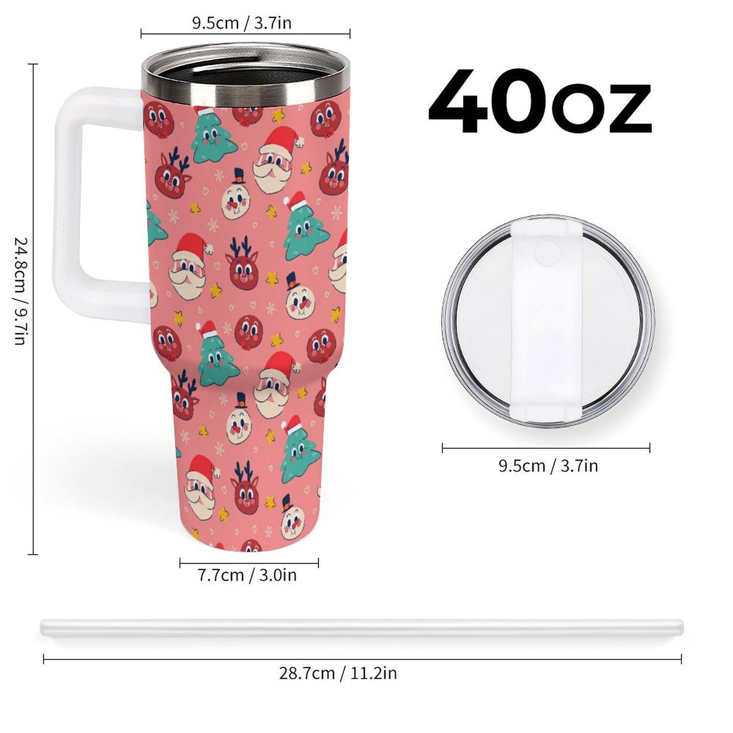 PHDT00179 POD US Local Tumbler 40 oz Large Capacity Car Cup Christmas