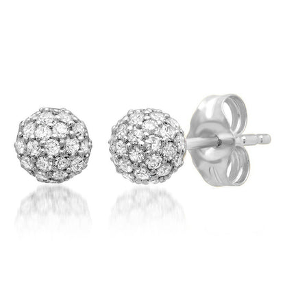 Fashion Personality Exquisite Rhinestone Zircon Multicolor Round Studs