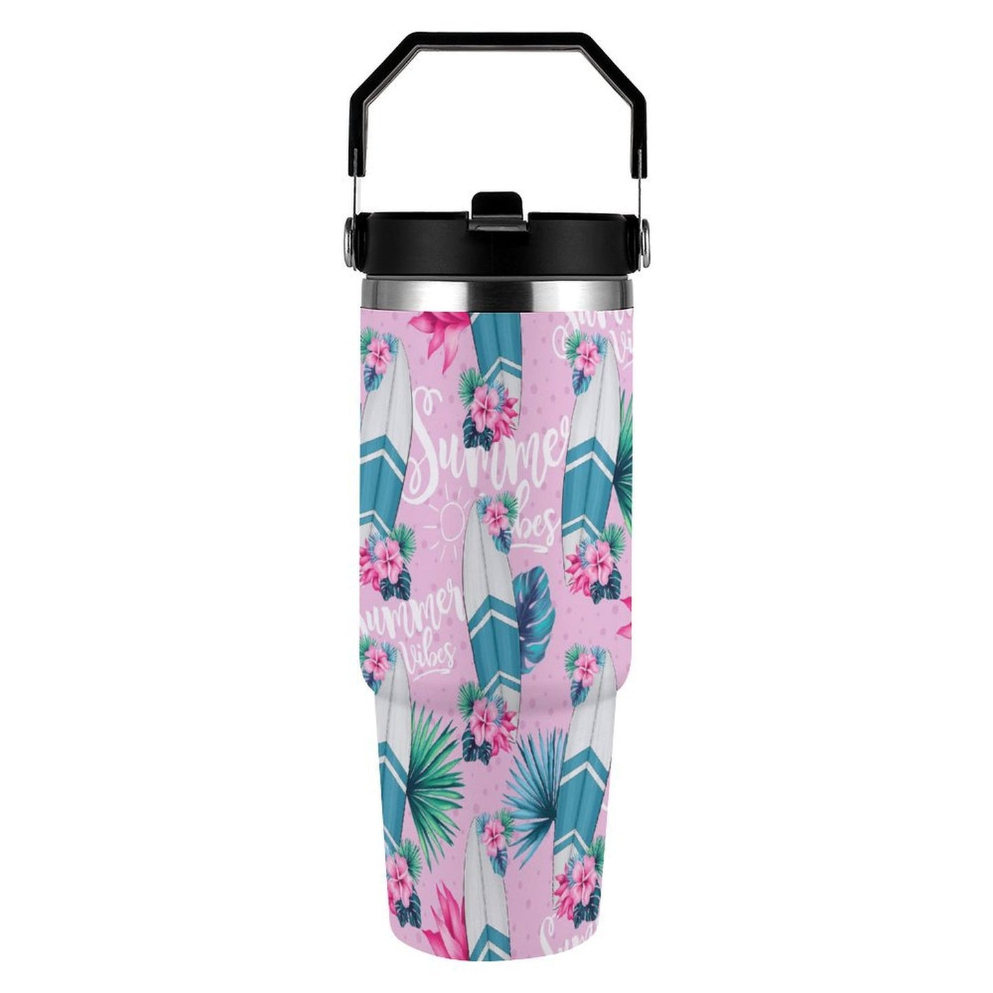 POD US Local Tumbler 30oz Large Capacity Car Cup Sailing, Surfing, Tropical, Romantic, Summer Style