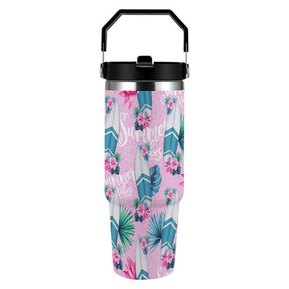 POD US Local Tumbler 30oz Large Capacity Car Cup Sailing, Surfing, Tropical, Romantic, Summer Style