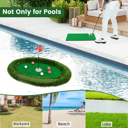 US Local Floating Golf Green Oval Floating Chipping For Pool
