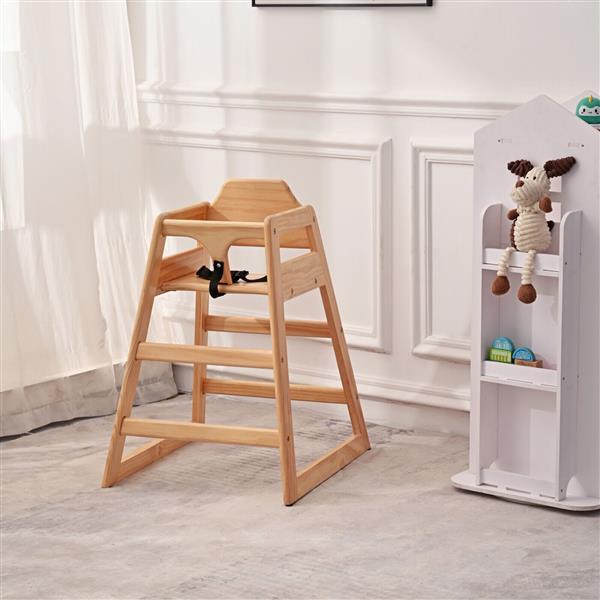 US Local Wooden Double-layer Solid Wood Baby Height Chair