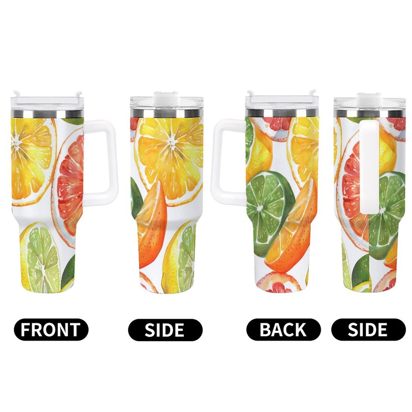 PHDT00492 POD US Local Tumbler 40oz Large Capacity Car Cup Summer, Lemon