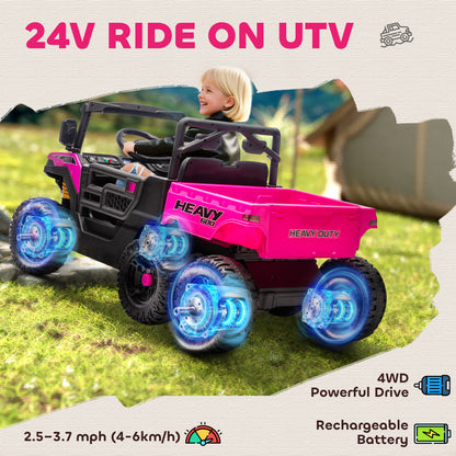 US Local 24V 4WD Kids Ride On Car with 6 Wheels