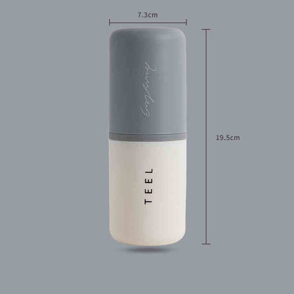 Plastic Portable Toothbrush Box Travel Toothbrush Cup Set