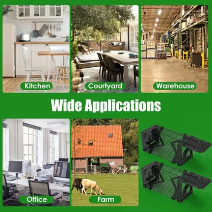 US Local Humane Mouse Trap Cage, Non-Lethal No ElectricityGlueChemicals, Heavy Duty 1.15mm Metal