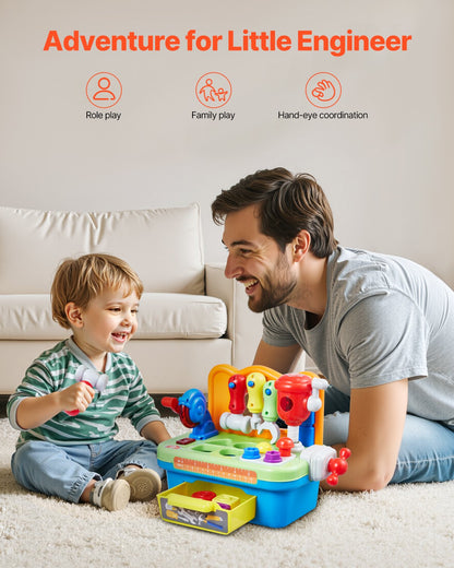 US Local Musical Workbench For Toddler 2 Years+ Toy Musical Learning Workbench