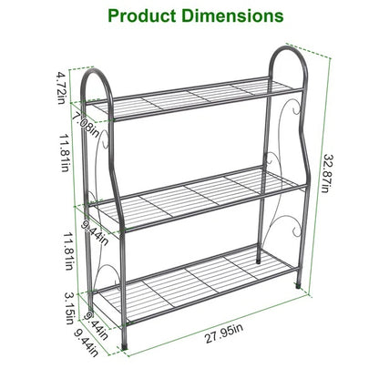 US Local 3 Tier Plant Stand Shelf Flower Pot Holder Display Rack 88LBS Utility Storage Organizer