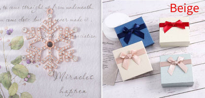 Thanksgiving Christmas Gift Snowflake Projection Necklace