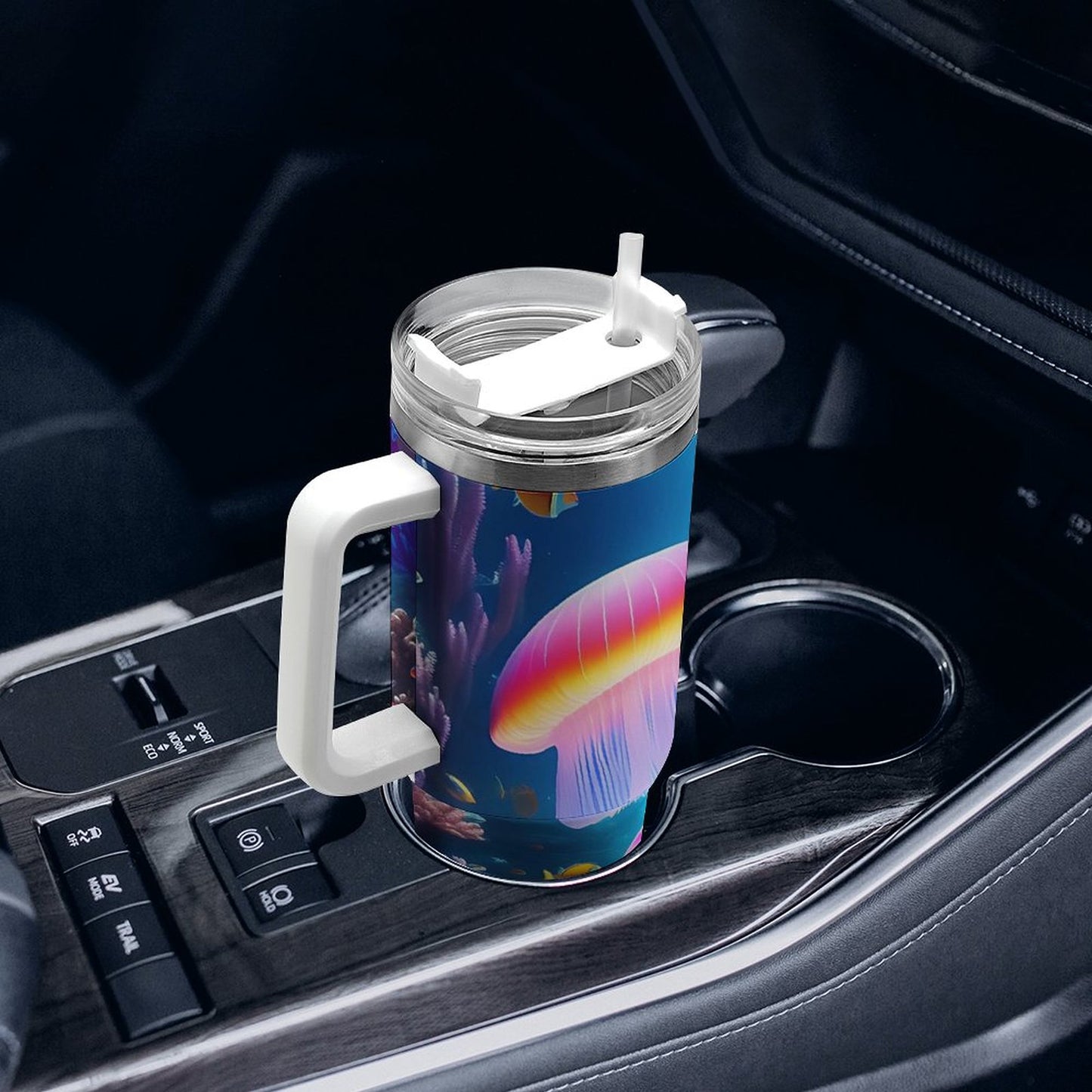 PHDT00451 POD US Local Tumbler 40 oz Large Capacity Car Cup Seahorse