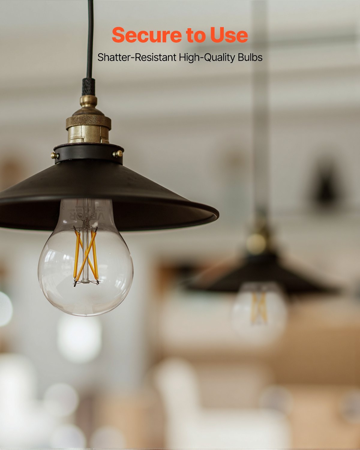 US Local 6 Pack Edison Bulbs LED A19 4.5W Dimmable 450 Lumens 2700K E26 Antique,Dimmable LED Bulbs