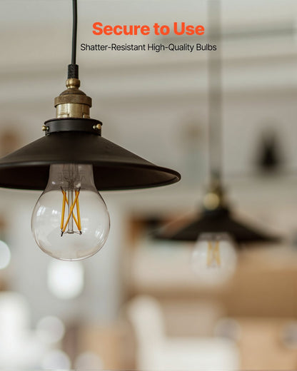 US Local 6 Pack Edison Bulbs LED A19 4.5W Dimmable 450 Lumens 2700K E26 Antique,Dimmable LED Bulbs