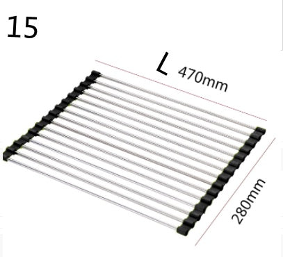 US Local Folding Kitchen Drain Sink Rack Stainless Steel