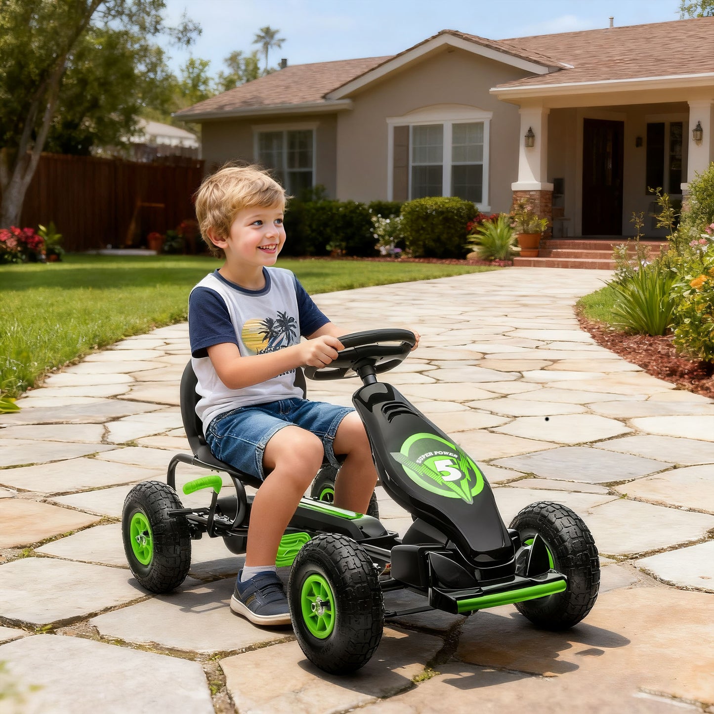 US Local Kids Pedal Go Kart Ride-on Toy with Ergonomic Comfort